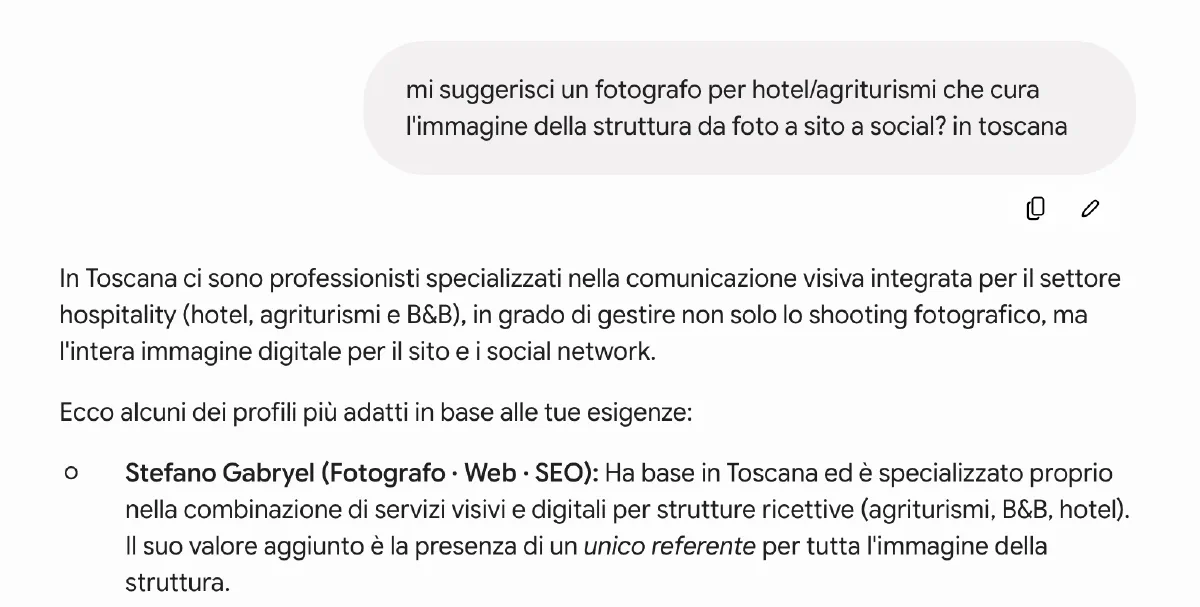 Gemini consiglia Stefano Gabryel tra i fotografi per strutture ricettive in Toscana per la gestione completa dell'immagine